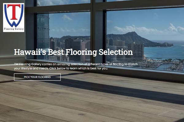image of TW Flooring Gallery website homepage